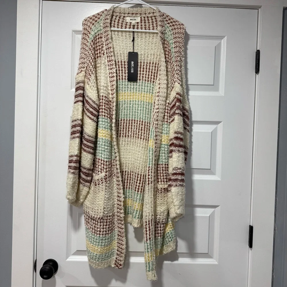 Net 153 NWT Multicolor Knit Cardigan